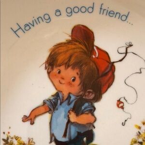 Vintage Keepsake Limited Edition Good Friend Plate 1973 Gibson Cards USA